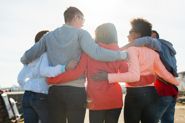 family hugging